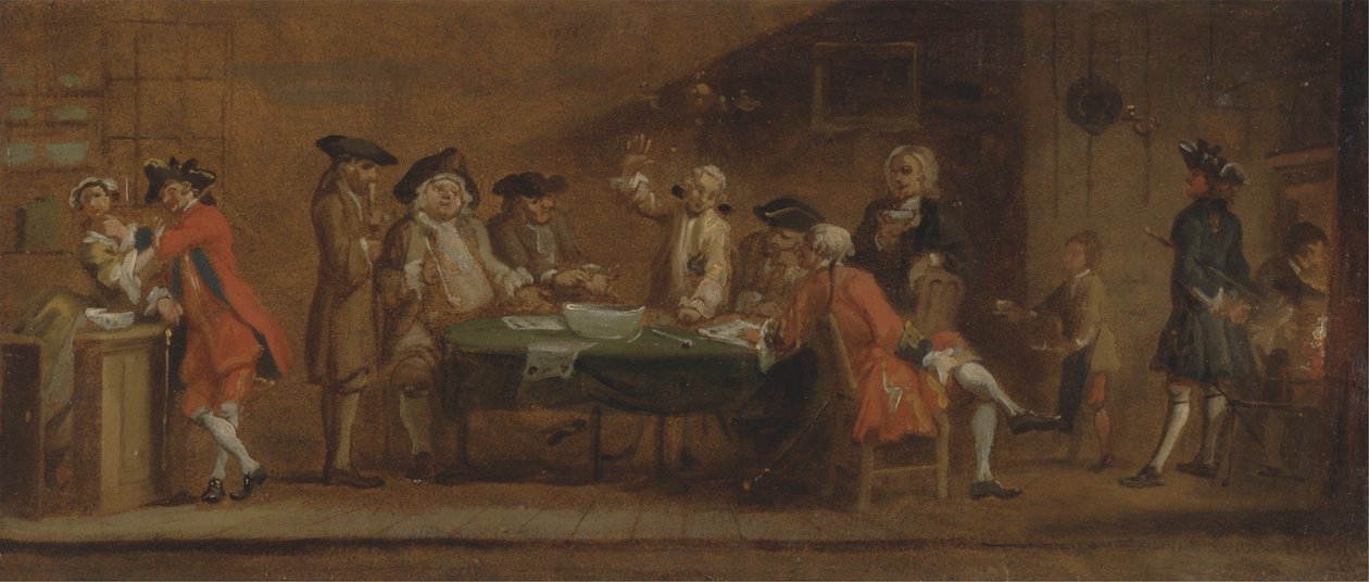 Personnages dans une taverne ou un café - Joseph Highmore