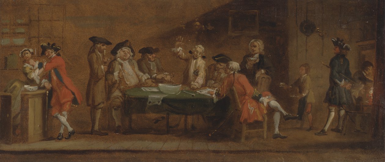 Figures dans une taverne ou un café, vers 1725 ou après 1750 - Joseph Highmore