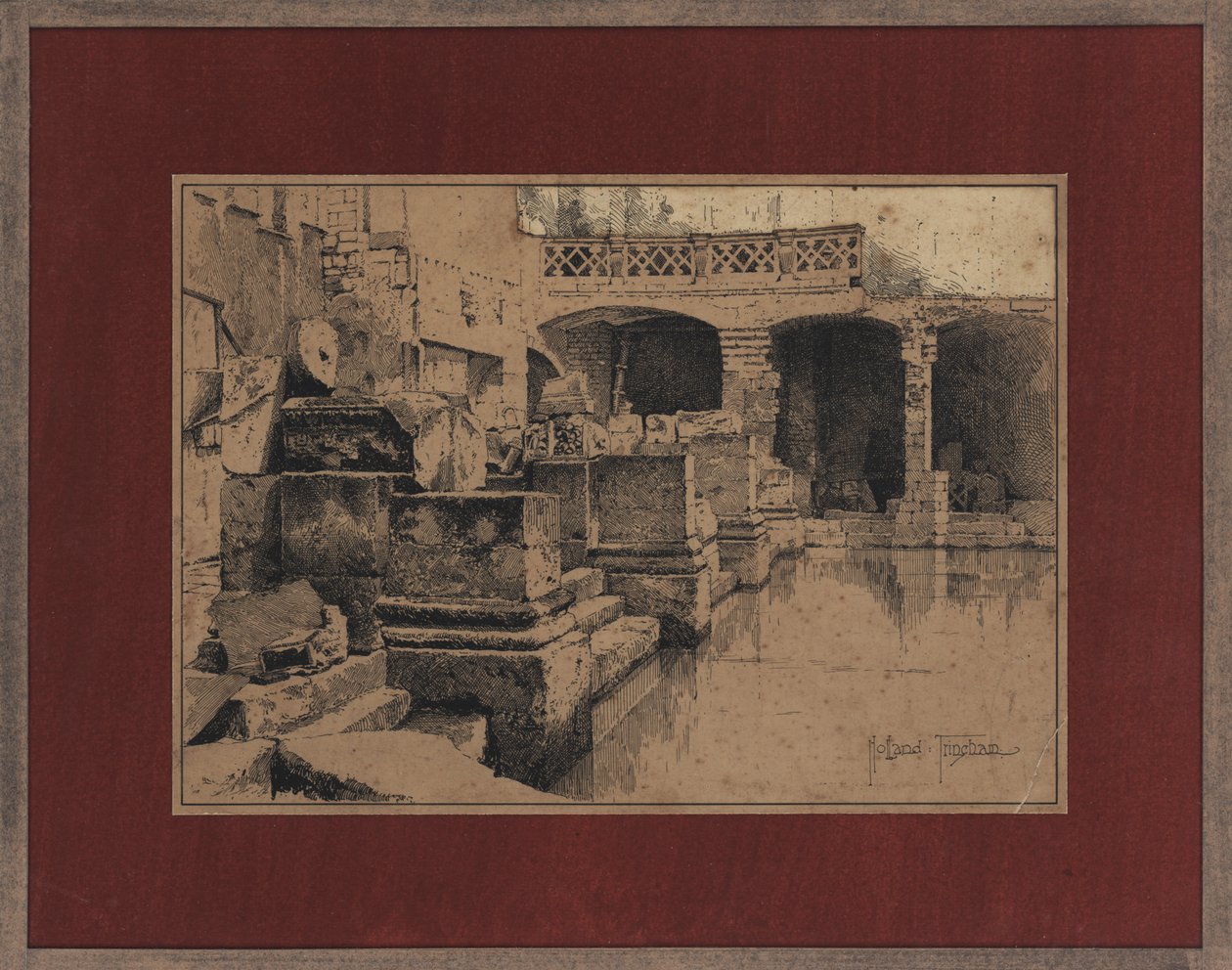Bain romain à Bath - Joseph Holland Tringham