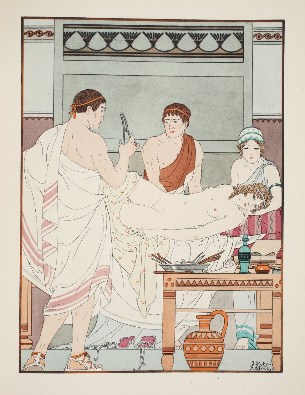 Examen gynécologique, illustration de 