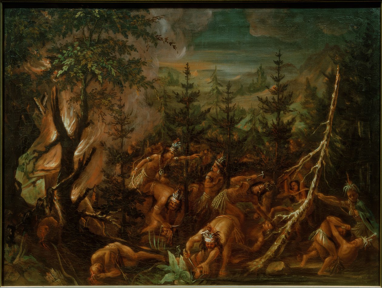 Massacre des Iroquois sur les Hurons - Joseph Légaré
