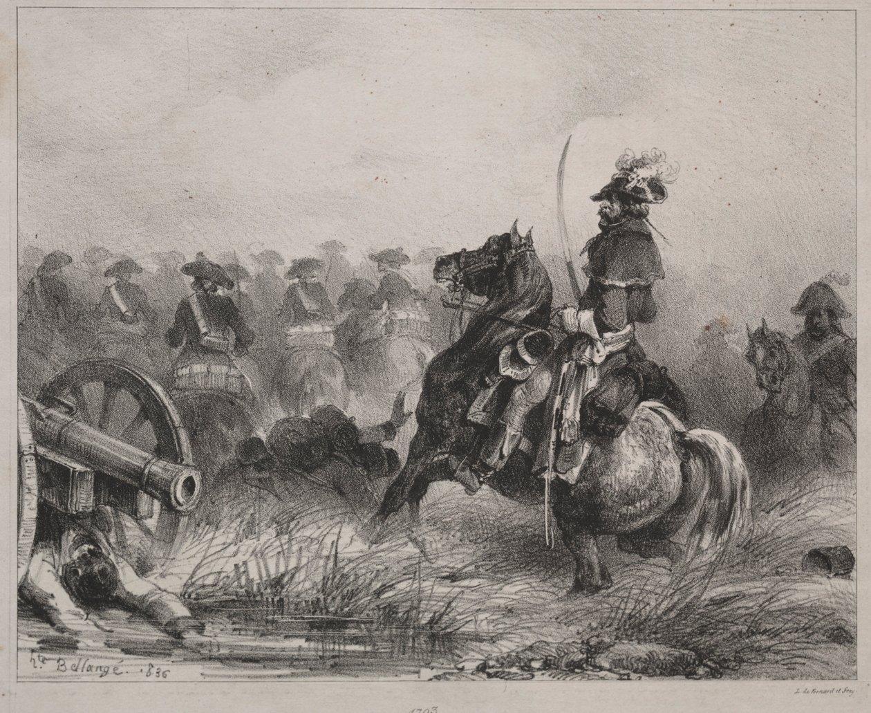 Scène de cavalerie, 1836 - Joseph Louis Hippolyte Bellange