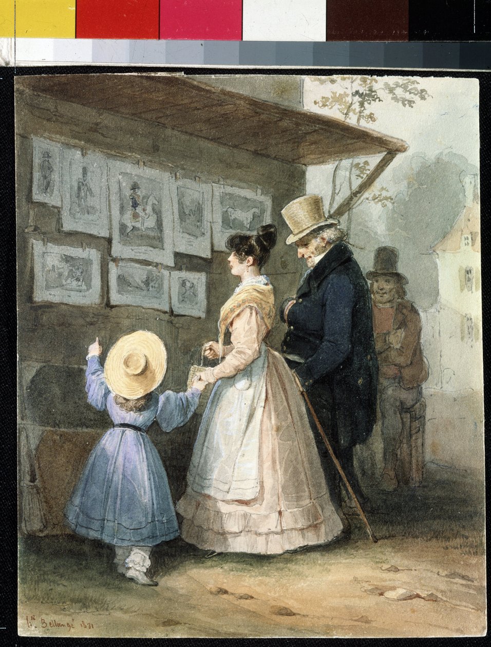 Chez le marchand de gravures - Joseph Louis Hippolyte Bellange