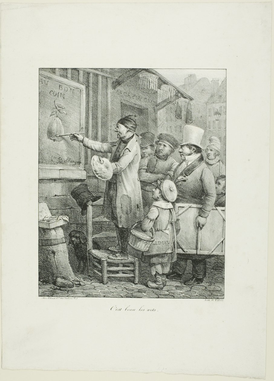 Comme les arts sont beaux, de Croquis Lithographiques...1823 - Joseph Louis Hippolyte Bellange