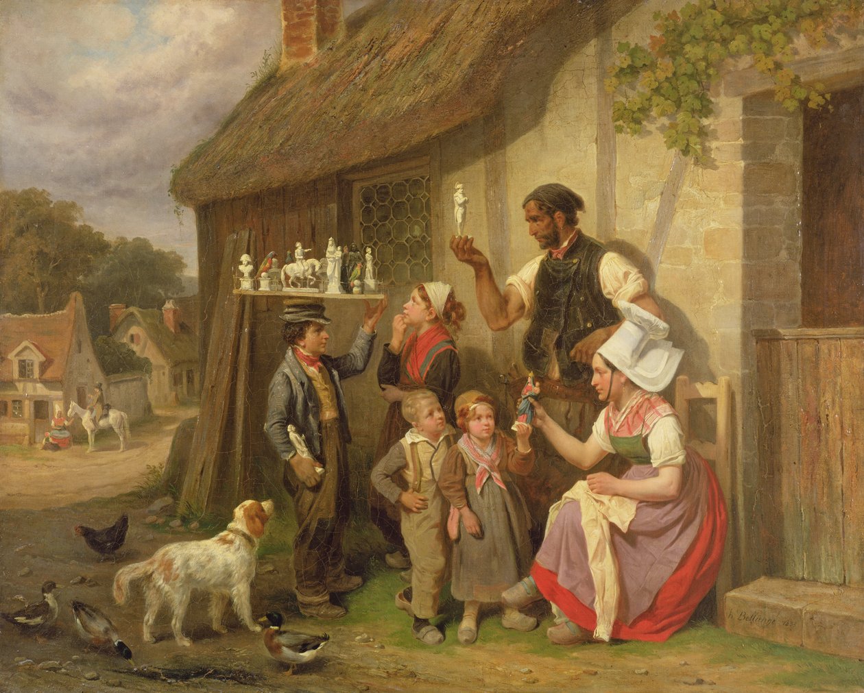 Le vendeur ambulant de figures en plâtre, 1883 - Joseph Louis Hippolyte Bellange