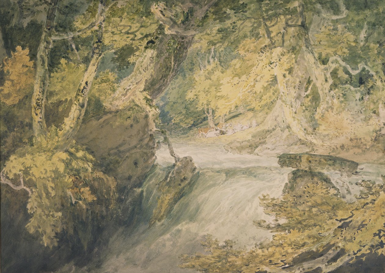 Une rivière en crue, c.1796 - Joseph Mallord William Turner