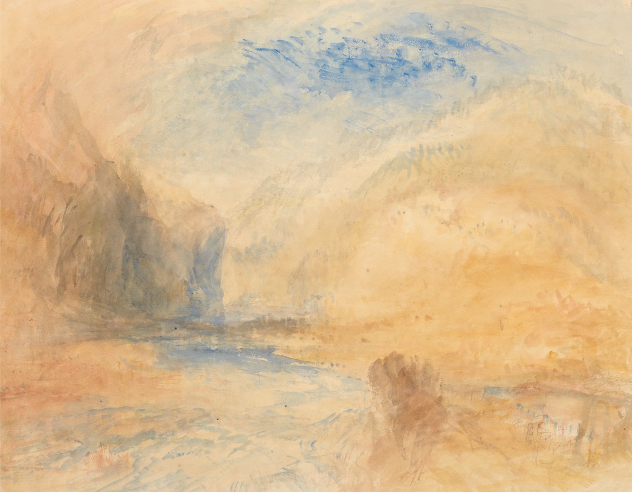 Un col suisse, probablement le col du Saint-Gothard près de Faido - Joseph Mallord William Turner