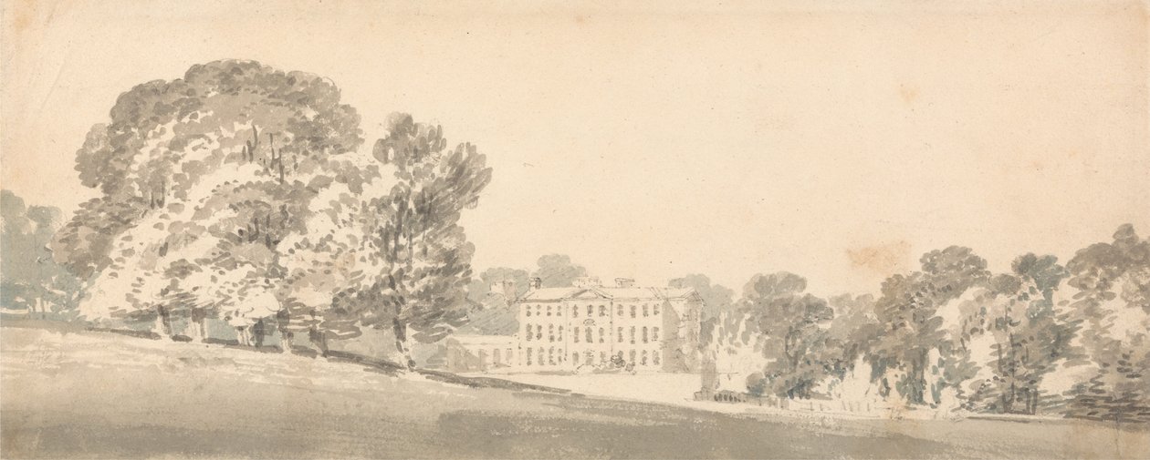 Une maison géorgienne de trois étages dans un parc - Joseph Mallord William Turner