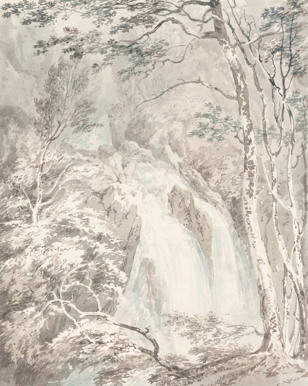 Une cascade - Joseph Mallord William Turner