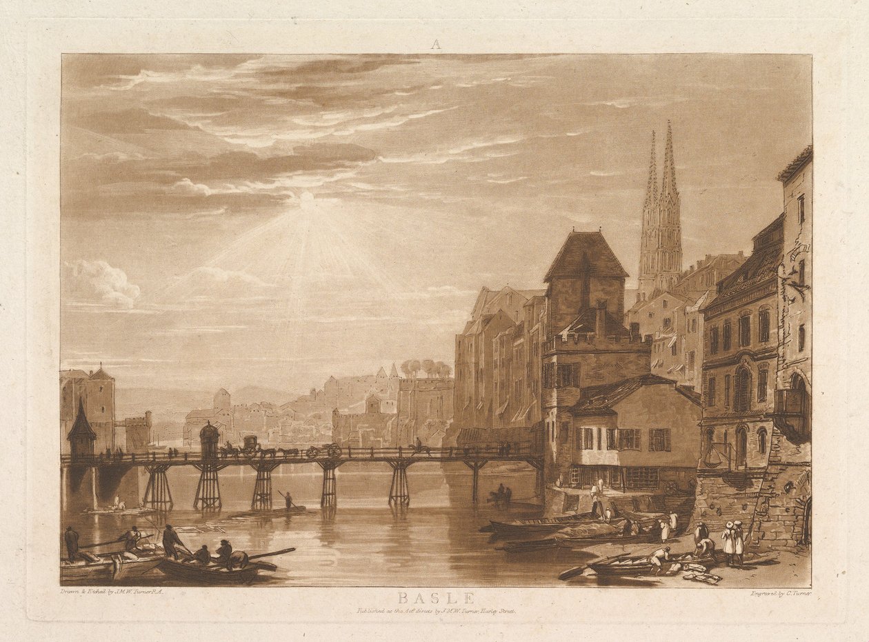 Basle Liber Studiorum, partie I, planche 5, 11 juin 1807 - Joseph Mallord William Turner