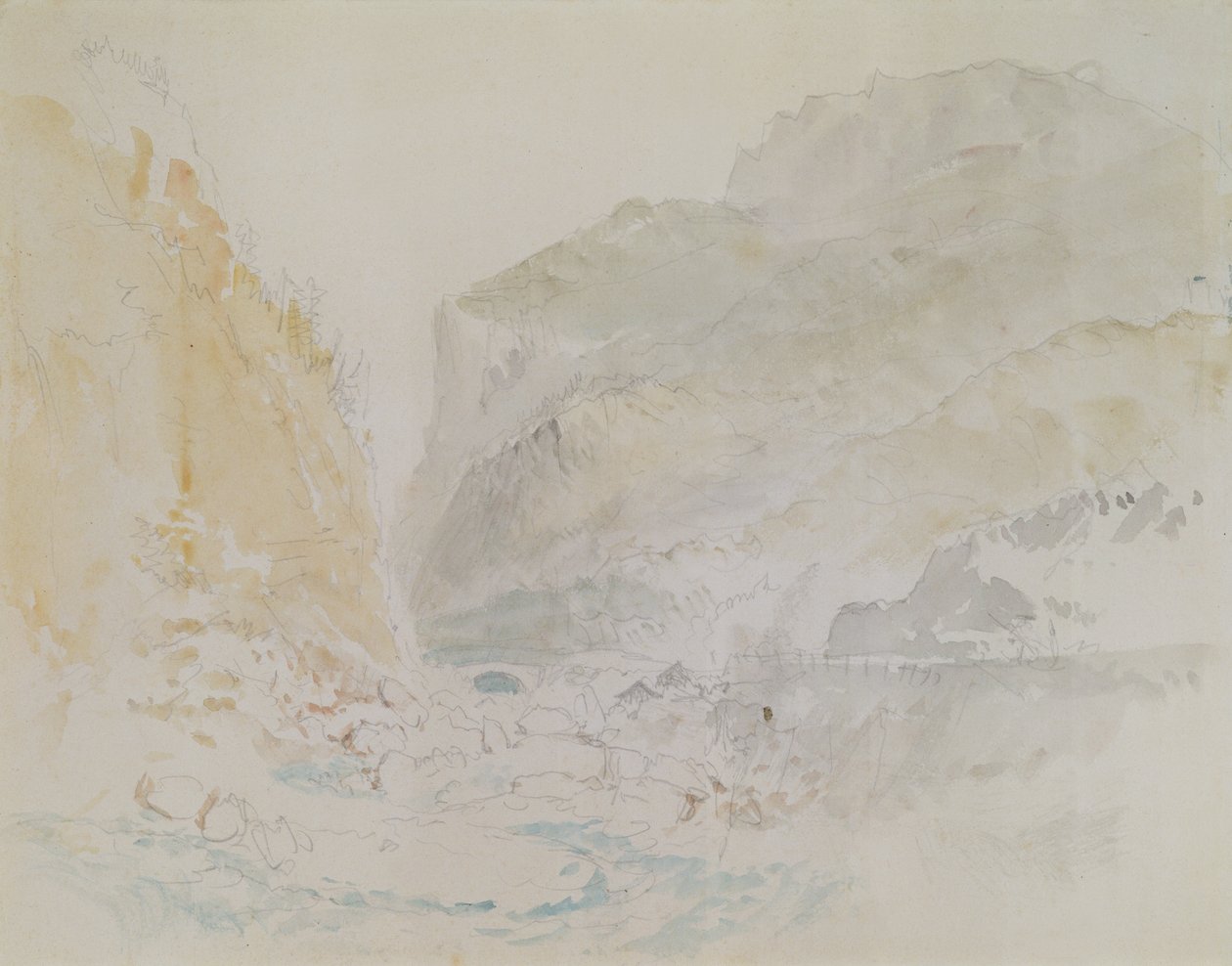 Ruisseau bleu, Saint-Gothard - Joseph Mallord William Turner