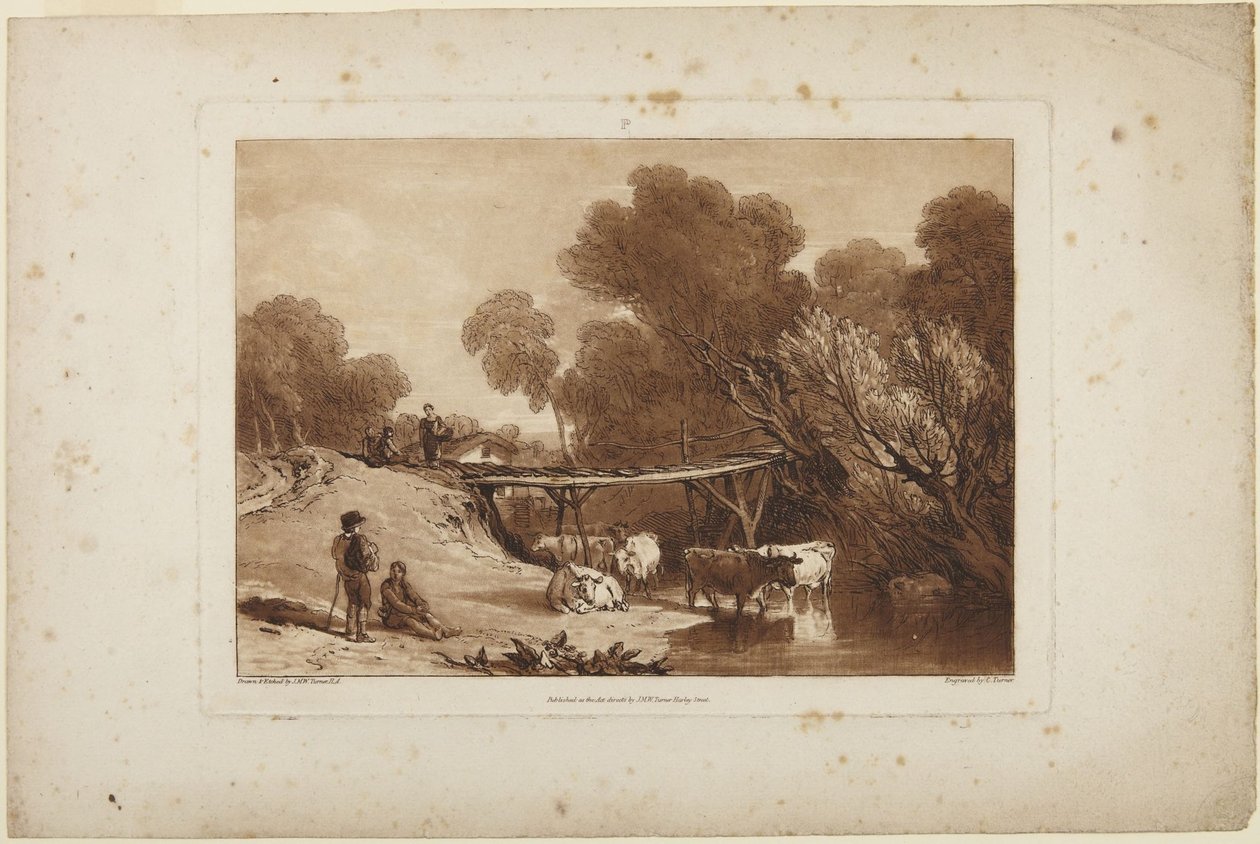 Pont et vaches - Joseph Mallord William Turner