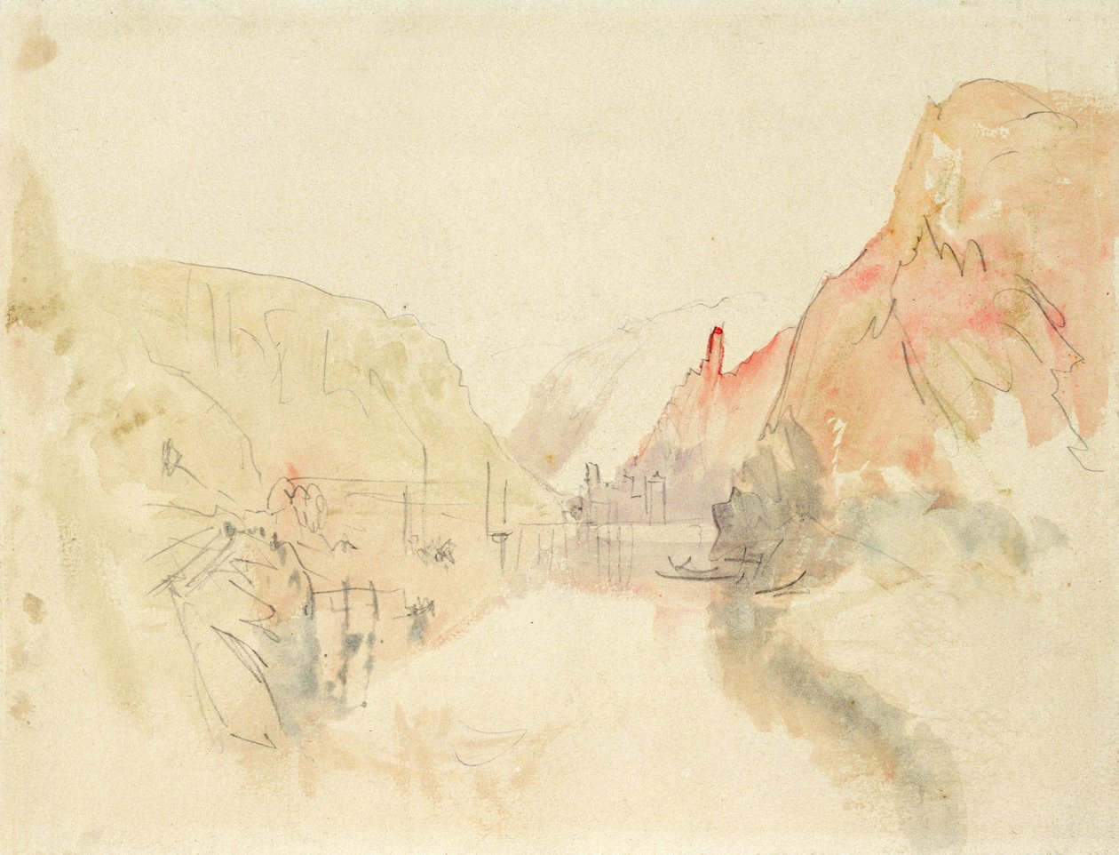 Château de Traben-Trarbach sur la Moselle, c.1844 - Joseph Mallord William Turner