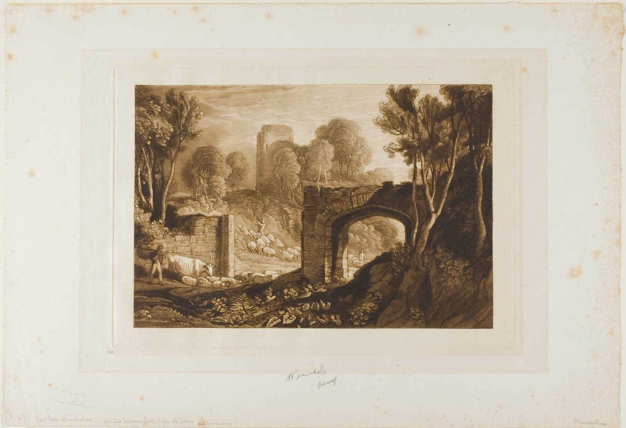 Porte Est, Winchelsea, planche 67 de Liber Studiorum - Joseph Mallord William Turner