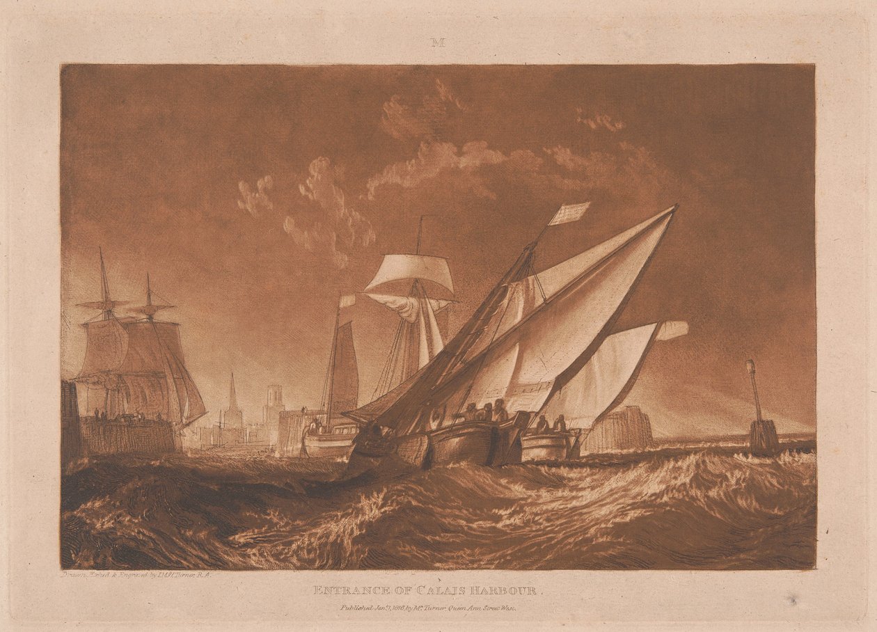 Entrée du port de Calais - Joseph Mallord William Turner