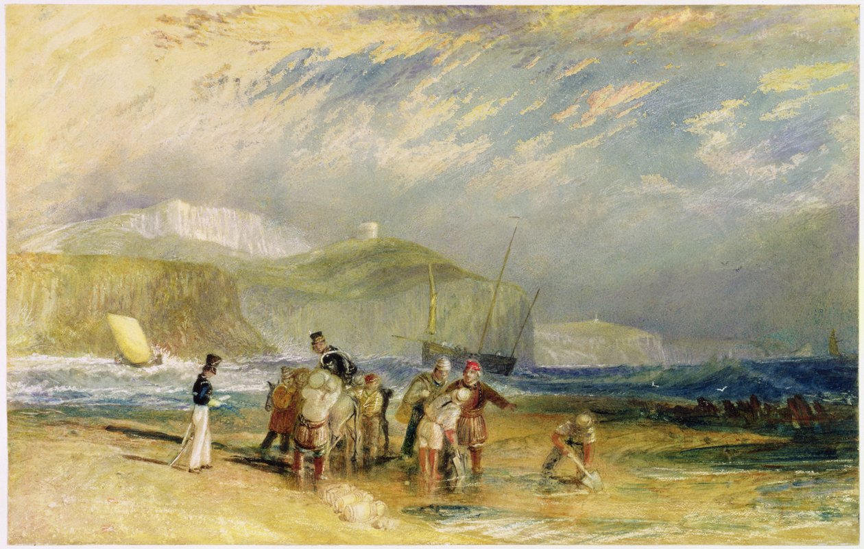 Port de Folkestone et côte jusqu