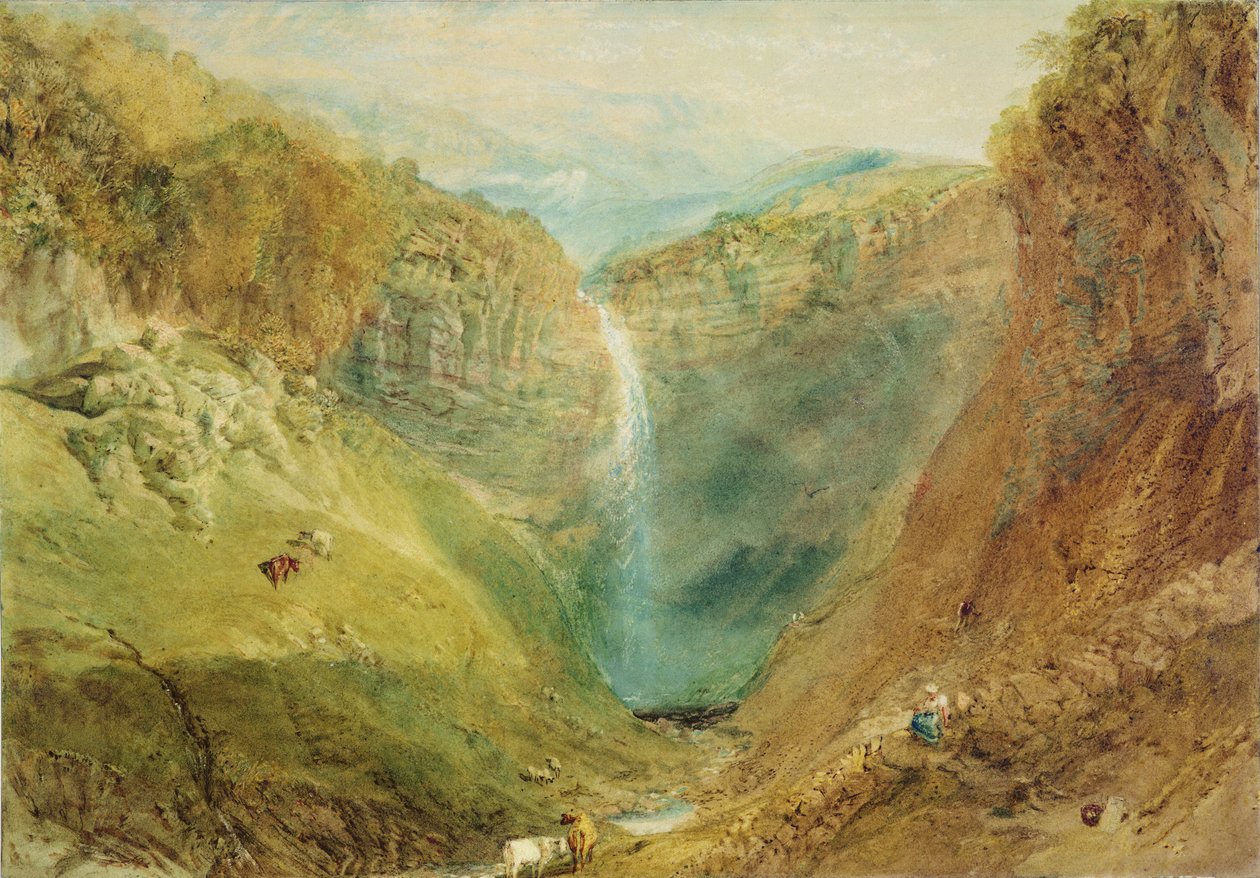 Chute de Hardraw, Yorkshire, c.1820 - Joseph Mallord William Turner