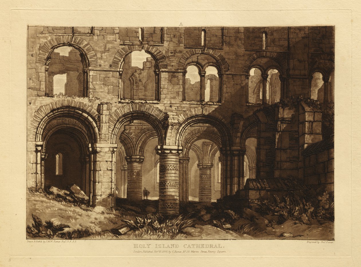 Cathédrale de Holy Island - Joseph Mallord William Turner