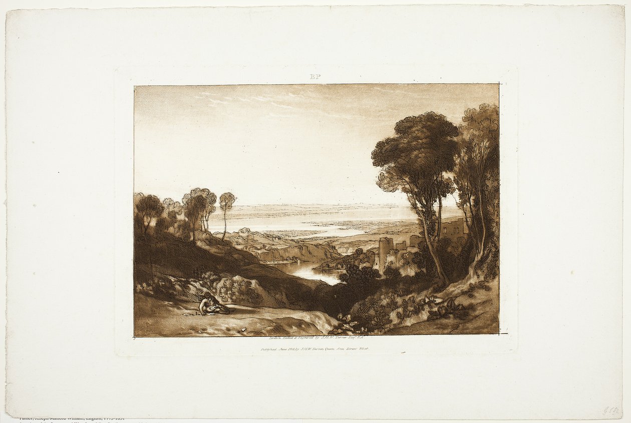 Jonction de la Severn et de la Wye, de Liber Studiorum, no. 28 - Joseph Mallord William Turner