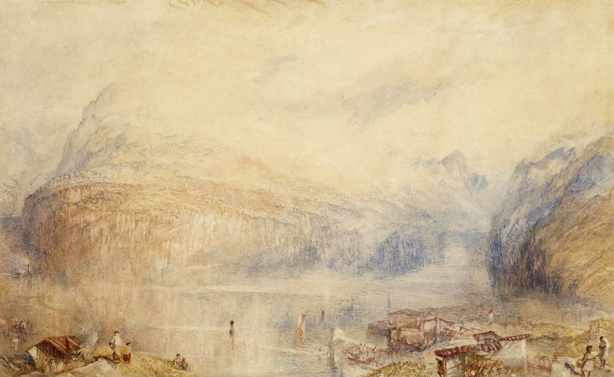 Le lac des Quatre-Cantons vu depuis Brunnen - Joseph Mallord William Turner