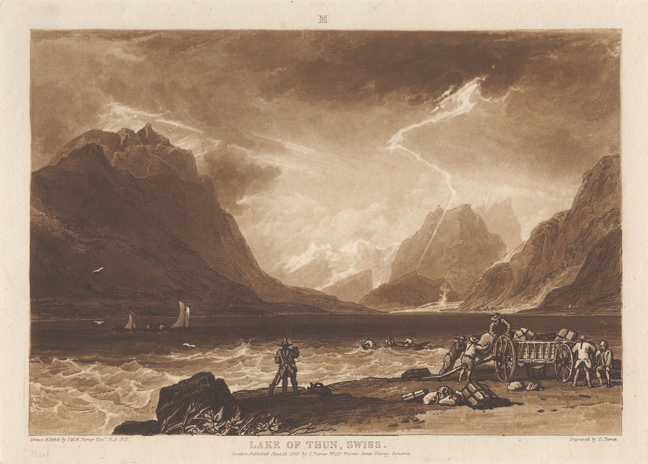 Lac de Thoune, Suisse - Joseph Mallord William Turner