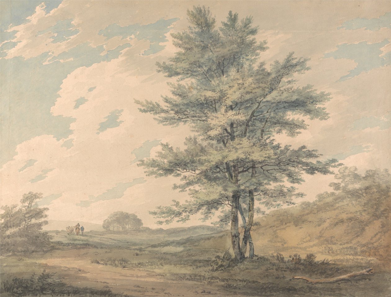 Paysage avec des arbres et des figures - Joseph Mallord William Turner