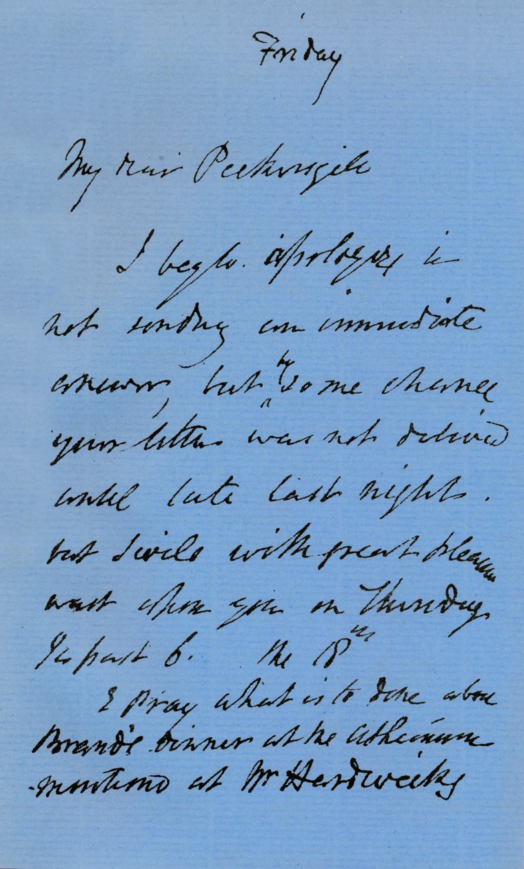 Lettre de JMW Turner, vers 1840 1904 - Joseph Mallord William Turner
