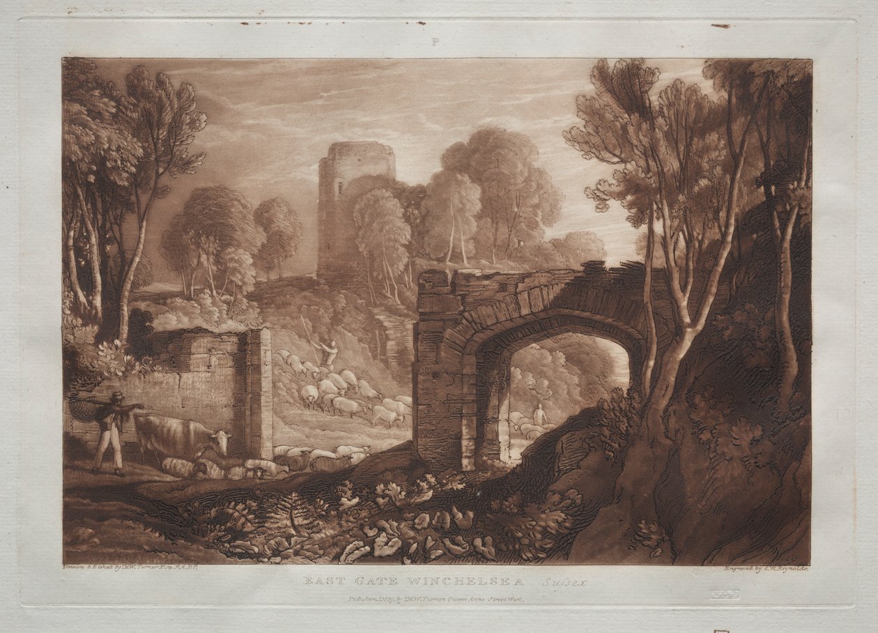 Liber Studiorum: East Gate, Winchelsea, Sussex - Joseph Mallord William Turner