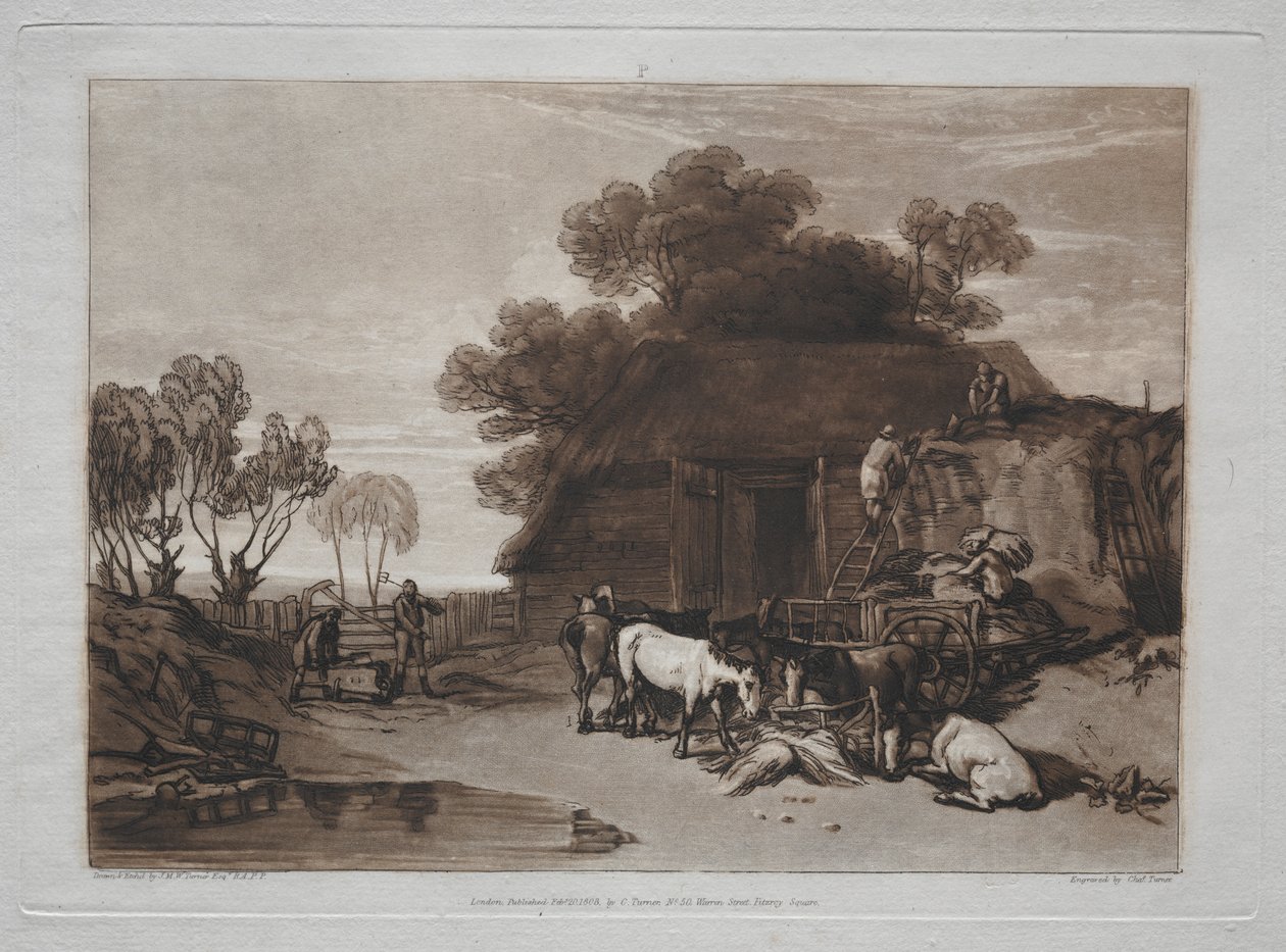 Liber Studiorum : La cour de paille - Joseph Mallord William Turner