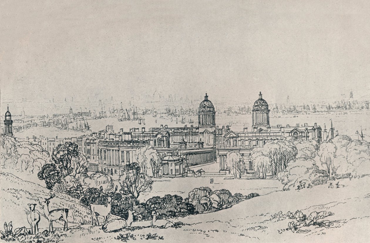 Londres depuis Greenwich Park, c1809 - Joseph Mallord William Turner