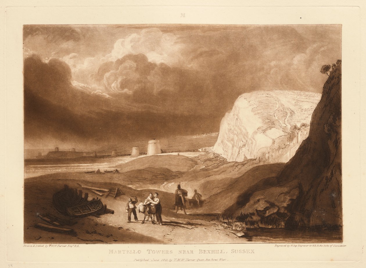 Tours Martello près de Bexhill, Sussex - Joseph Mallord William Turner