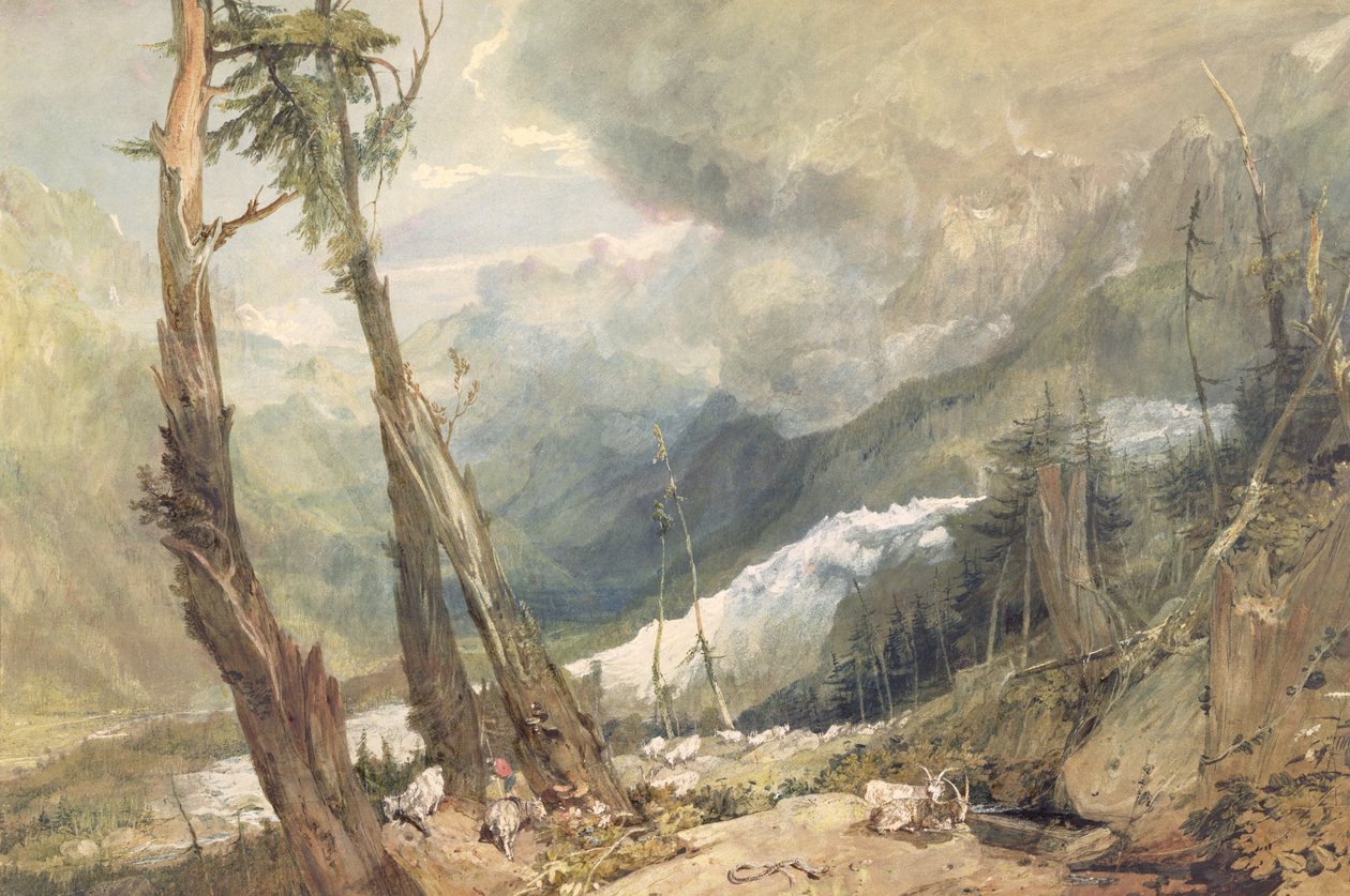 Mère de Glace, dans la vallée de Chamouni, Suisse - Joseph Mallord William Turner
