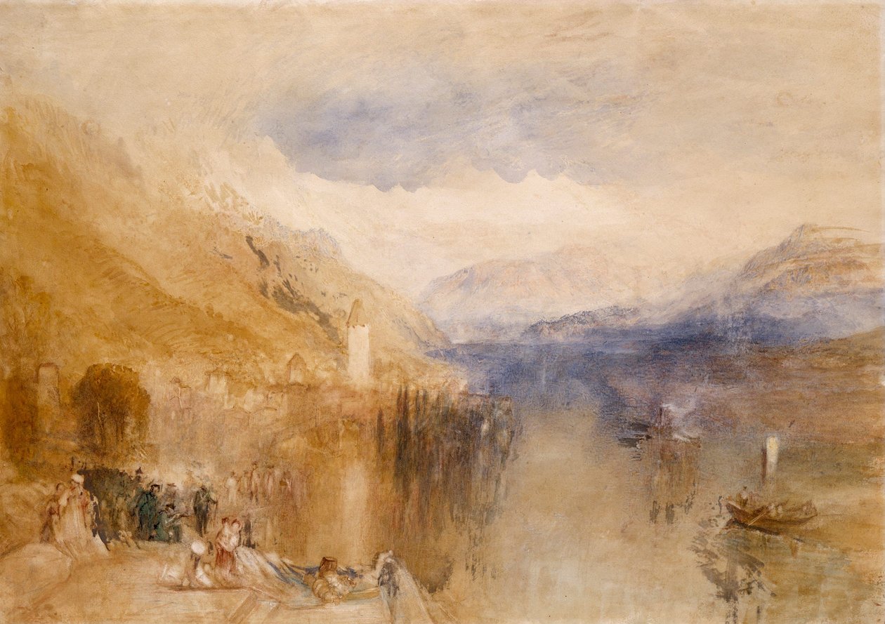 Oberhofen, lac de Thoune - Joseph Mallord William Turner