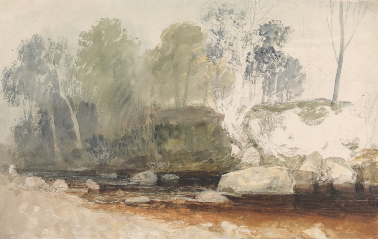 Sur la Washburn (étude) - Joseph Mallord William Turner