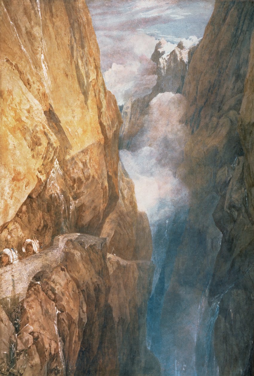 Passage du mont Saint-Gothard depuis le pont du Diable, 1804 - Joseph Mallord William Turner