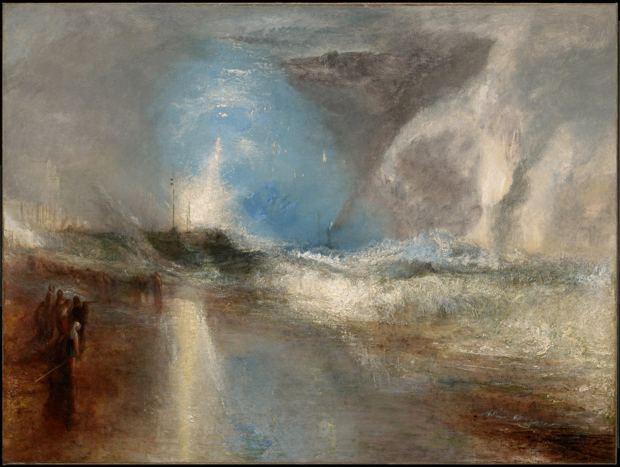 Fusées et feux bleus (à portée de main) pour avertir les bateaux à vapeur des hauts-fonds - Joseph Mallord William Turner