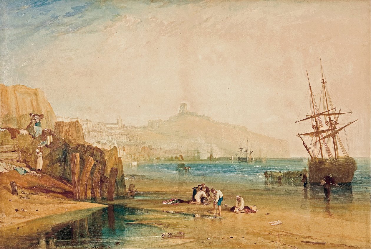 Scarborough, matin, garçons attrapant des crabes, vers 1810 - Joseph Mallord William Turner