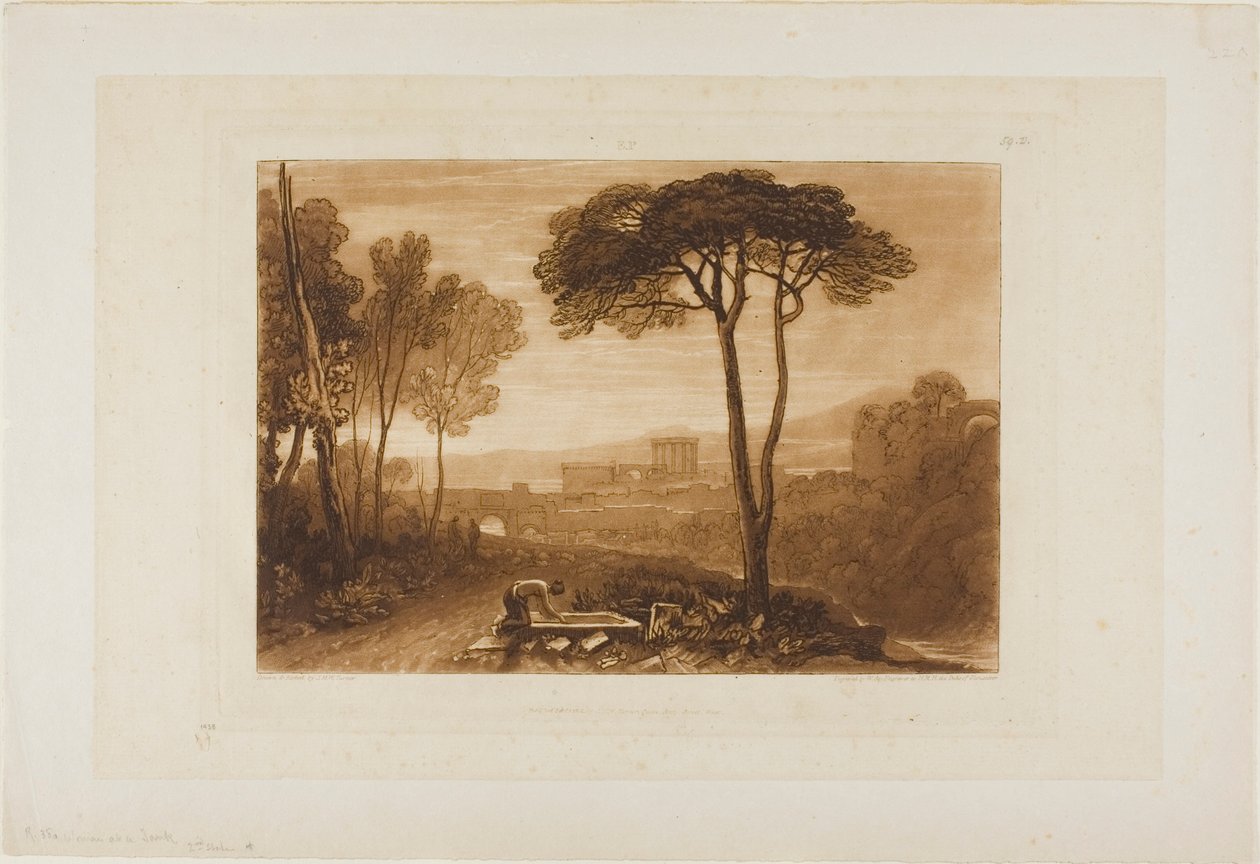 Scène dans la Campagne, planche 38 de Liber Studiorum - Joseph Mallord William Turner