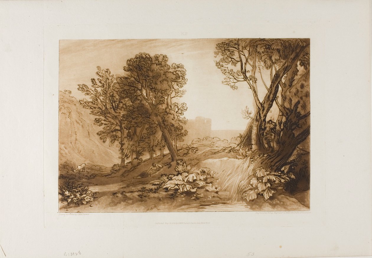 Solitude, planche 53 de Liber Studiorum - Joseph Mallord William Turner