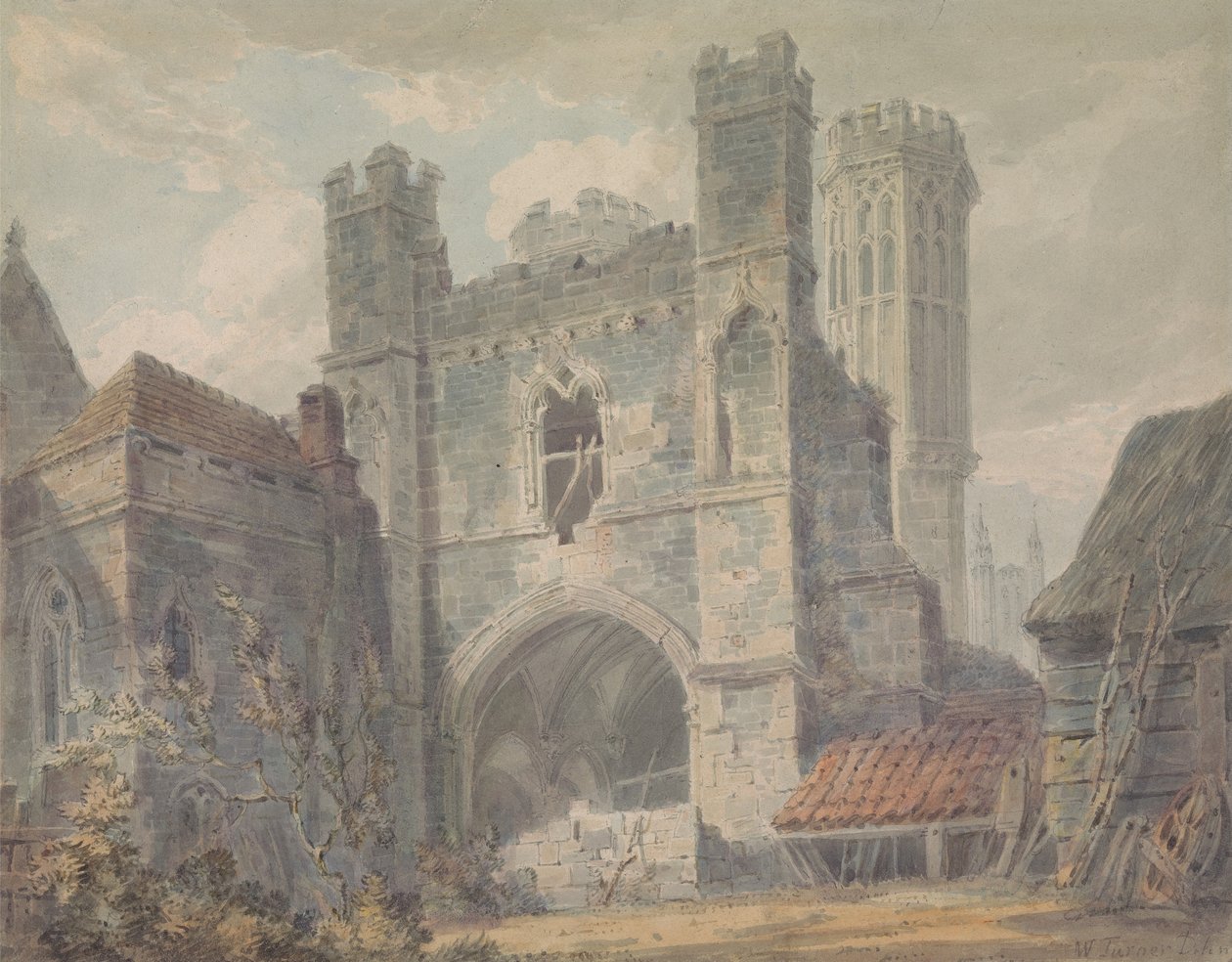 Porte Saint-Augustin, Canterbury - Joseph Mallord William Turner