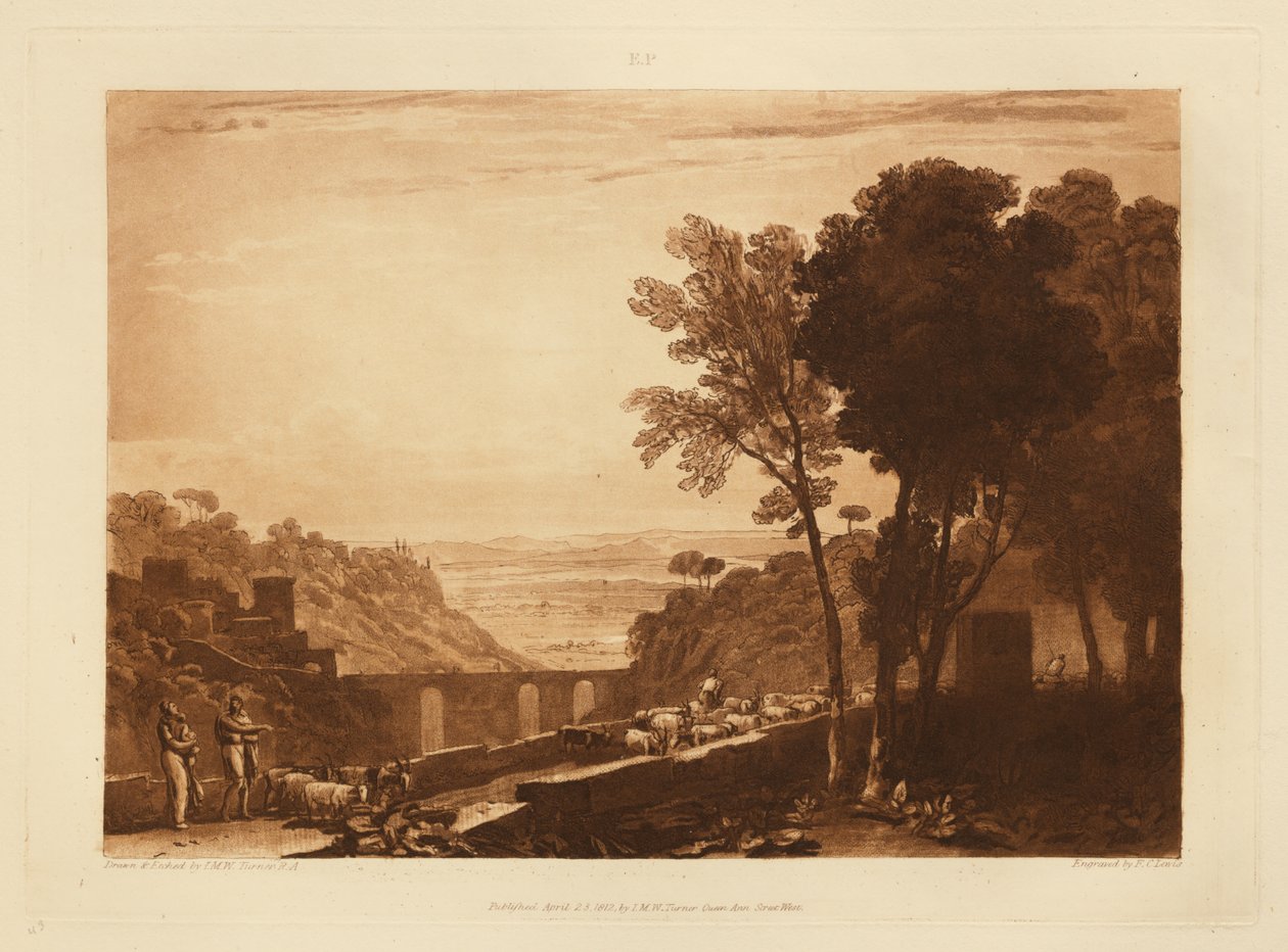 Le Pont et les chèvres - Joseph Mallord William Turner