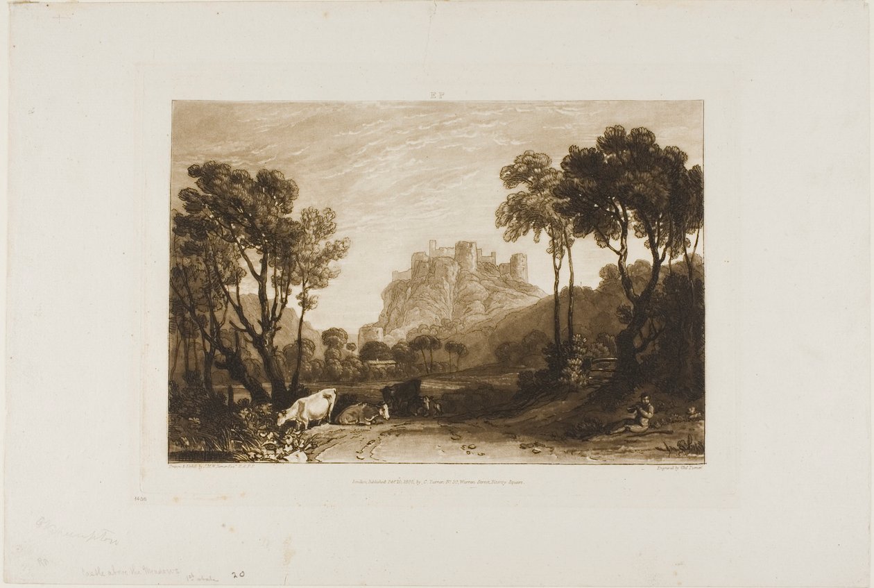 Le château au-dessus des prés, planche 8 de Liber Studiorum - Joseph Mallord William Turner