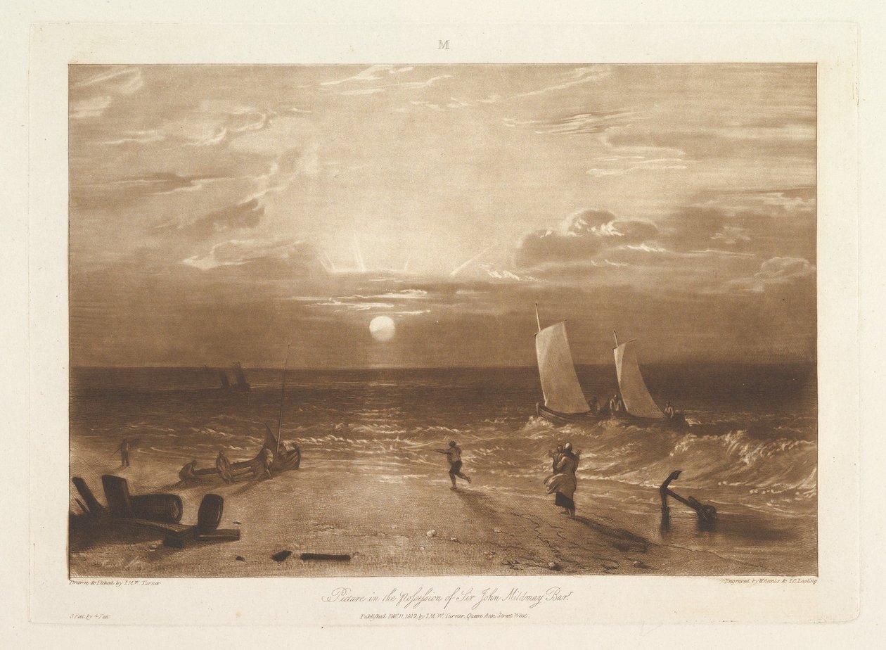 La pièce marine de Mildmay, Liber Studiorum, partie VIII, planche 40 - Joseph Mallord William Turner