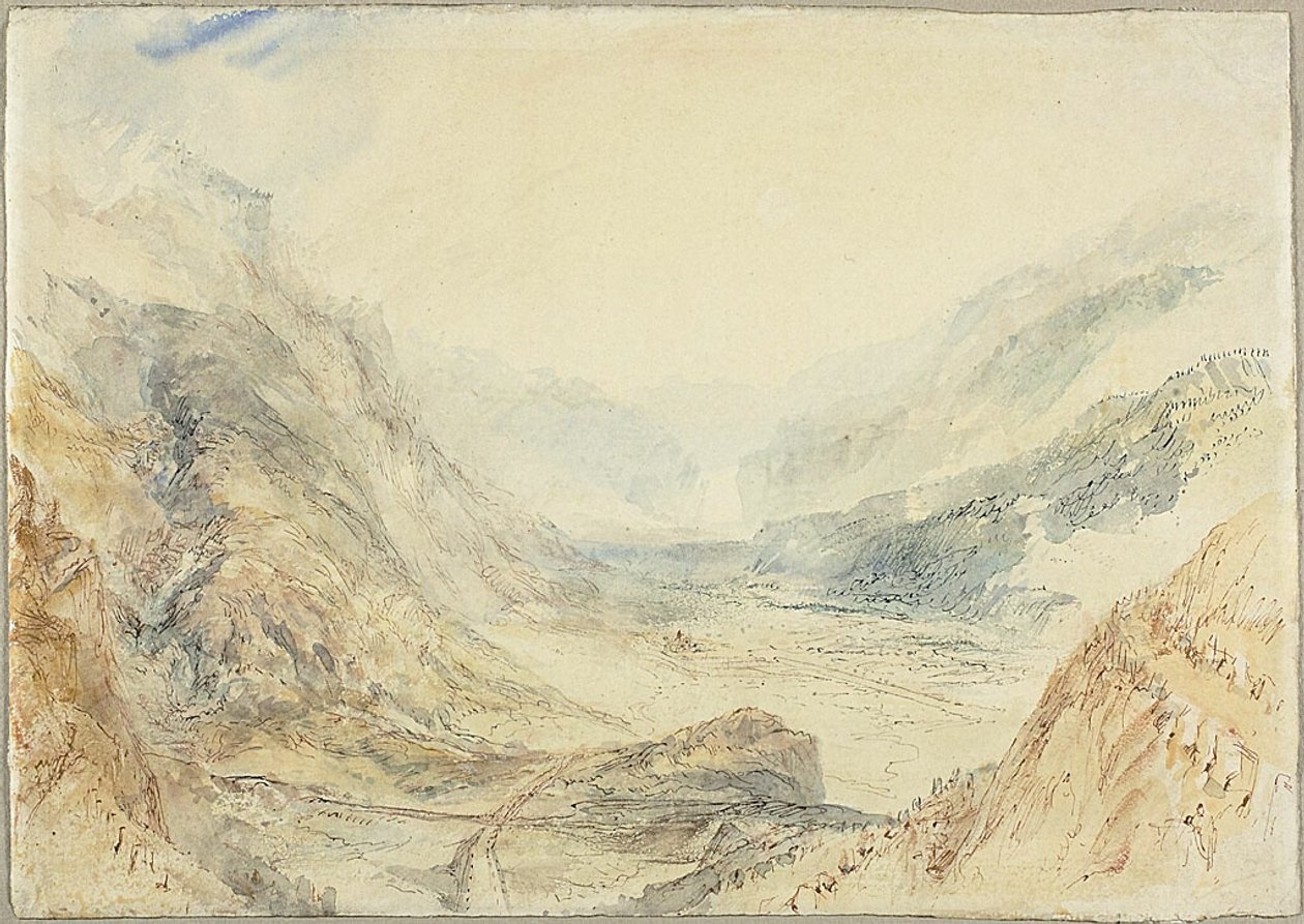 Vue sur le col du Saint-Gothard, Suisse - Joseph Mallord William Turner