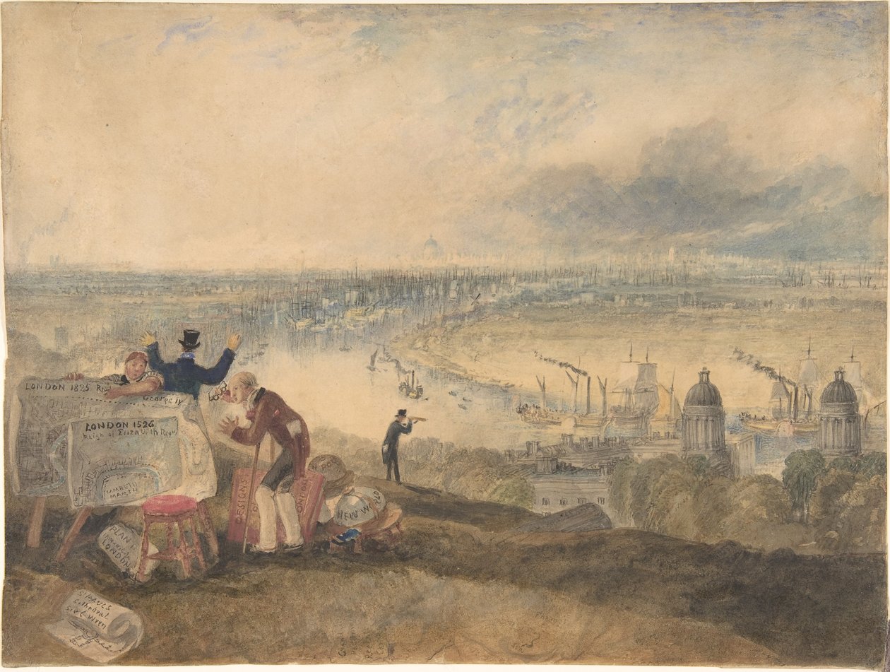 Vue de Londres depuis Greenwich - Joseph Mallord William Turner