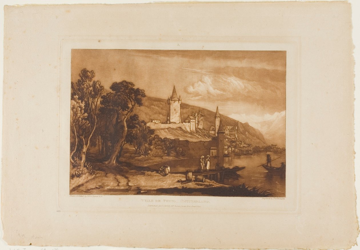 Ville de Thoune, planche 59 de Liber Studiorum - Joseph Mallord William Turner