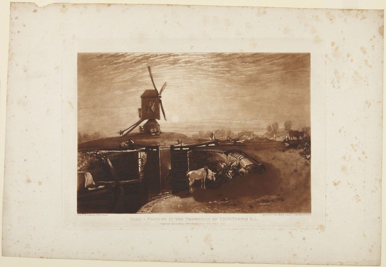Moulin à vent et écluse - Joseph Mallord William Turner