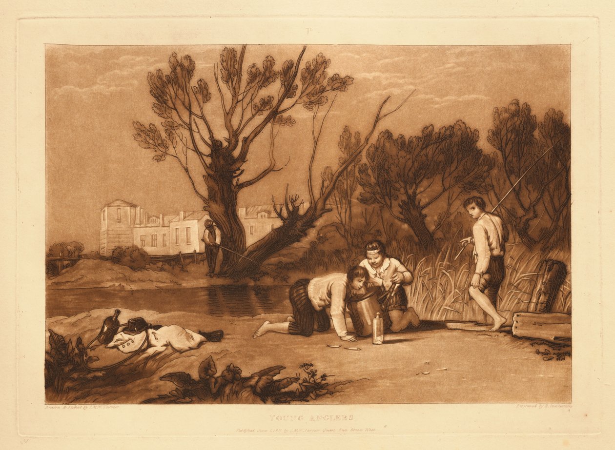 Jeunes pêcheurs à la ligne - Joseph Mallord William Turner