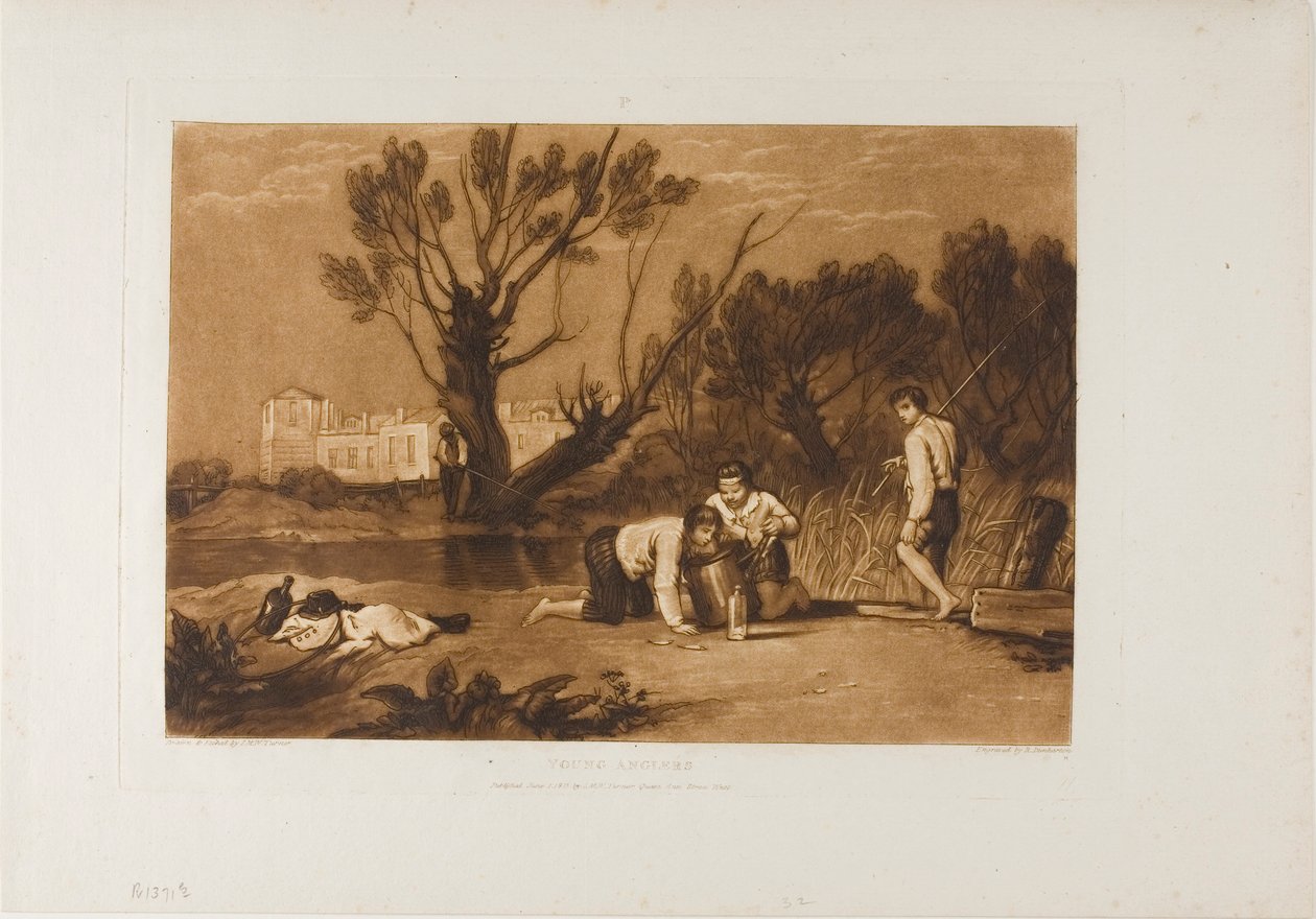 Jeunes pêcheurs, planche 32 de Liber Studiorum - Joseph Mallord William Turner