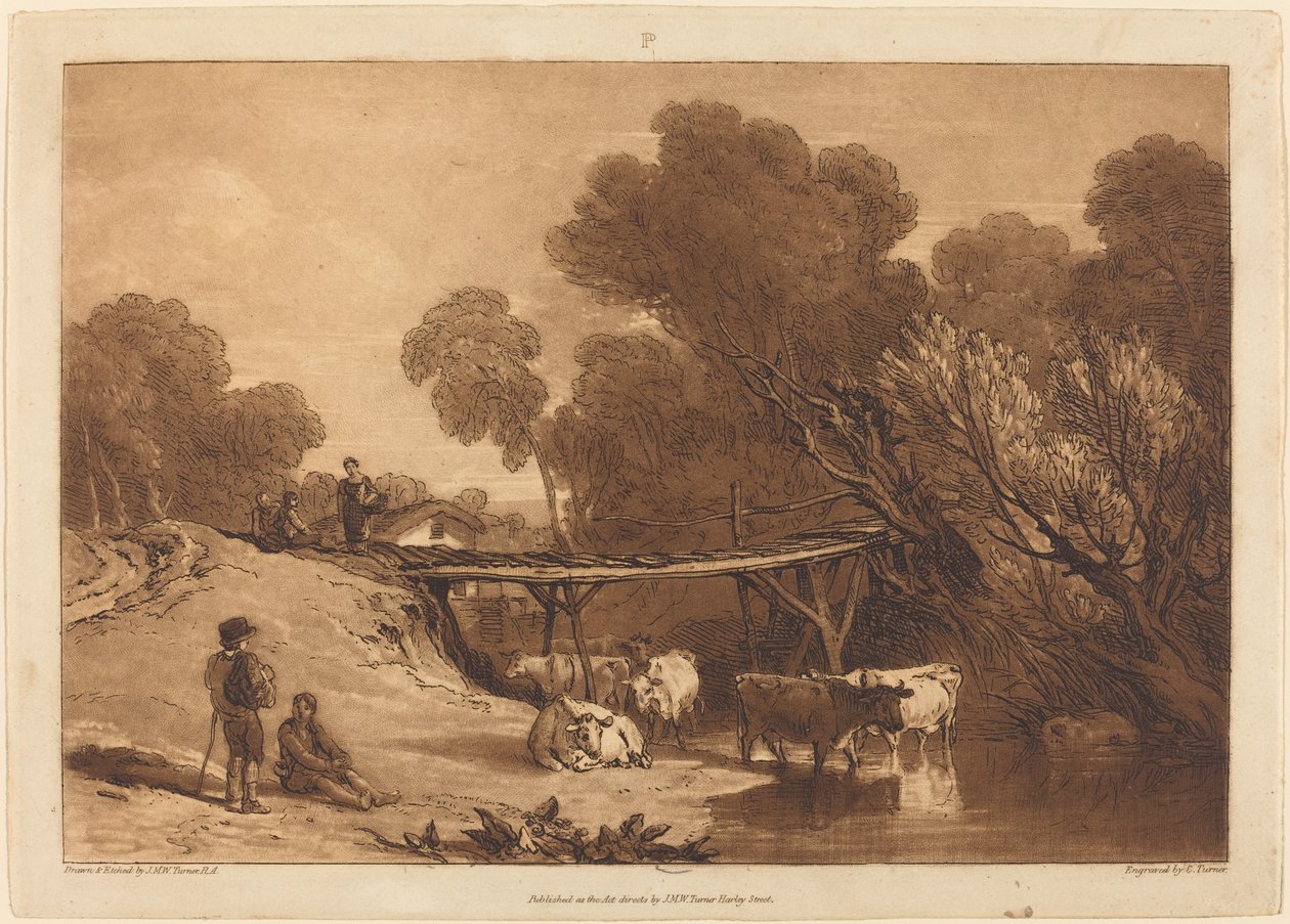 Pont et vaches - Joseph Mallord William Turner and Charles Turner